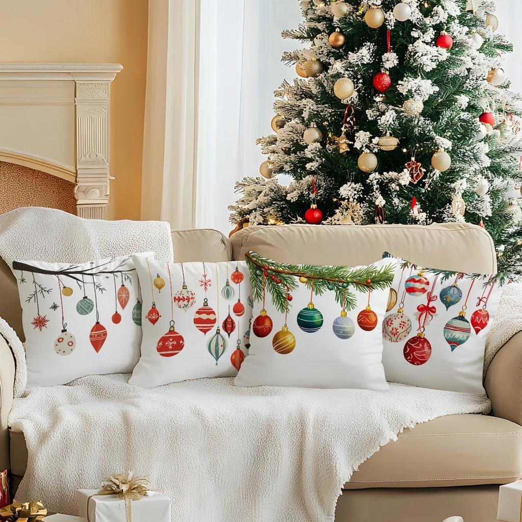 Christmas ball decoration Cushions Pillowcase Cushion Cover Throw Pillow Sofa Decoration Pillowcover Home Car Decor
