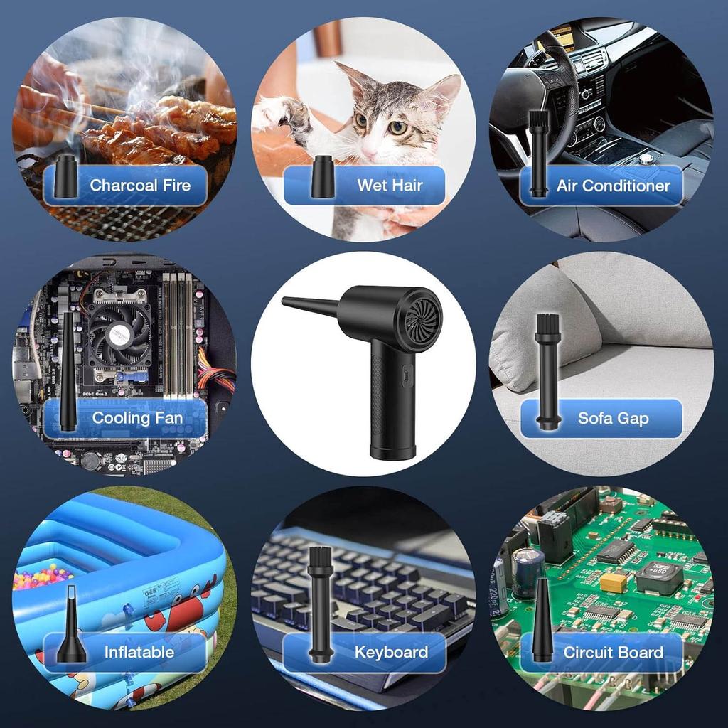 Vacuum Cleaner Wireless Air Duster Computer Keyboard Car Clean 51000RPM USB Portable Electric Dedusting Cordless Air Blower