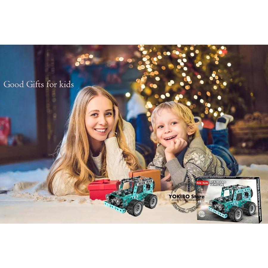 2 pcs Building Sets Stem Assembly Metal 3-D Puzzle Off-Road Model Car Building Kit Construction Set Toys Parent-Child Interaction Toys
