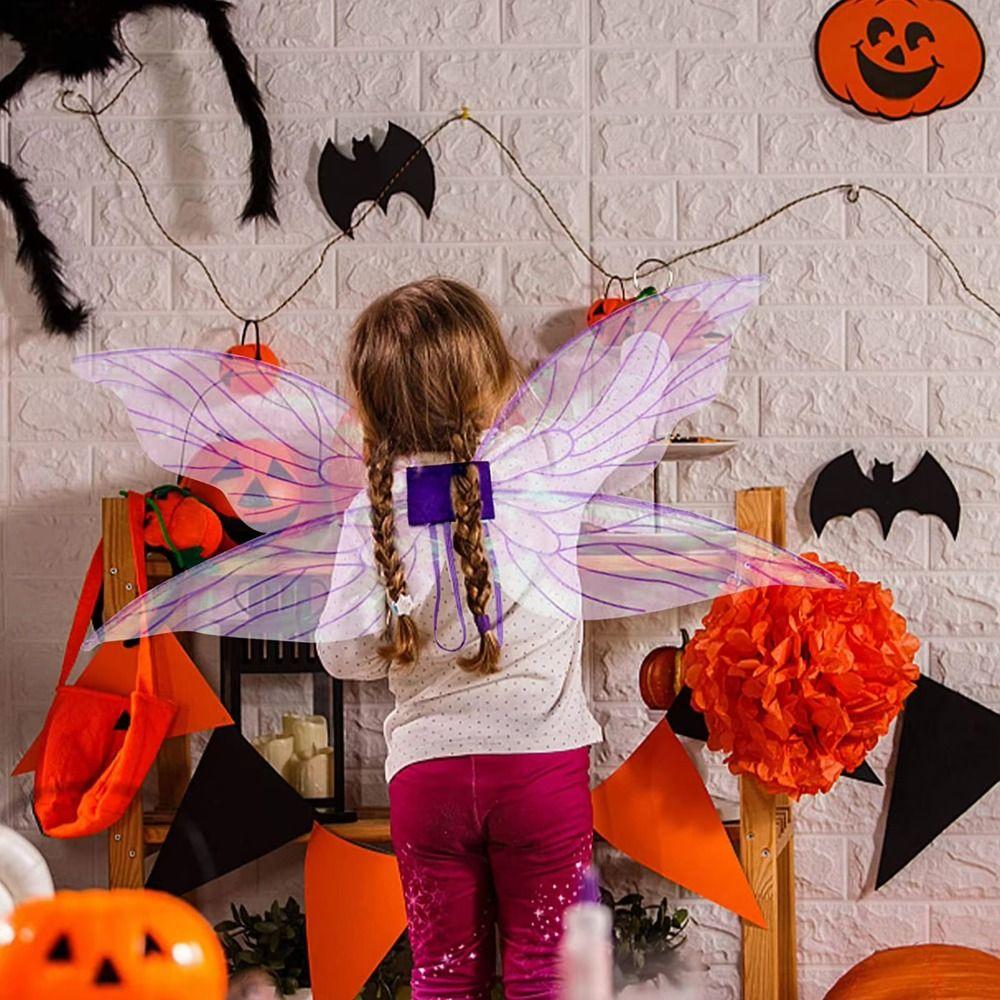 Multicolor Fairy Wings Organza Dress-Up Wings Costume Elf Angel Wing Party Accessories