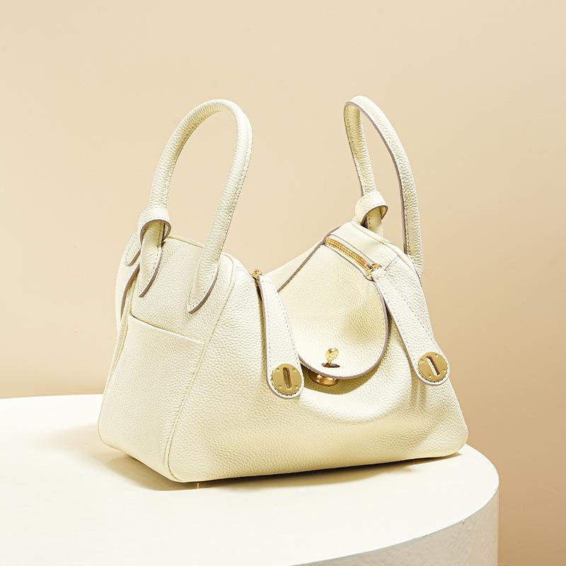 Borsa Dottore TOGO in Vera Pelle di Mucca - Cucita a Mano con Filo Cerato, Sensazione di Lusso, Singola Spalla da Donna, Stile da Pendolare, Best Seller.