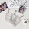 Acrylic 3 inch Photocard Holder Glitter with Pendant Keychian Photo Frame Keychain Bus Card Credit ID Bank Card Holder