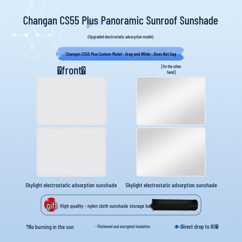 Changan CS55PLUS (2020-23) Sunroof Sunshade: Heat Insulation & Privacy Protection