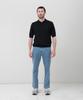 MANNERGRAM Nouvelle Fine Cashmere Cotton Polo Short Sleeve Knit Black