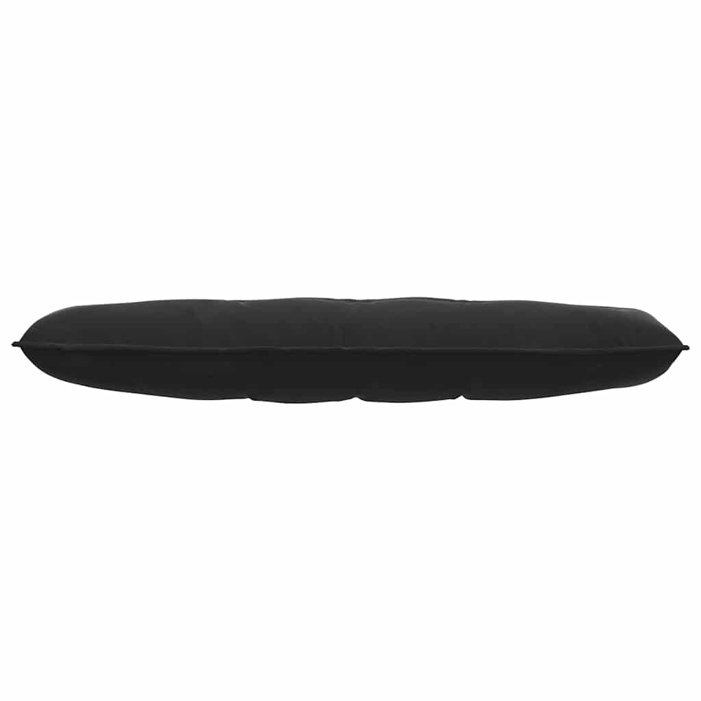 Back Cushion Black 140 x 50 cm Cord Fabric