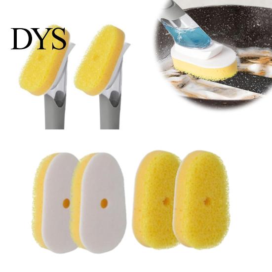 Utility Room Scrubbing Refills Replacement Sponge Head, High Density Non Scratch Pad, Compact Brush Refill Heads Easy Push To Replace Durable Cleaning