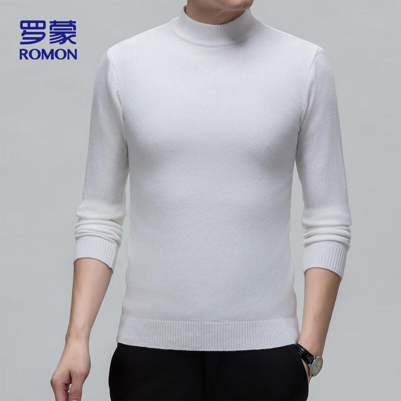 ROMON Men's Fleece-Lined Half-Turtleneck Sweater
