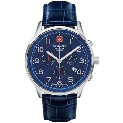 Skymaster Chronograph Leather Strap Blue Dial Quartz 7084.9535 100M Men's Watch