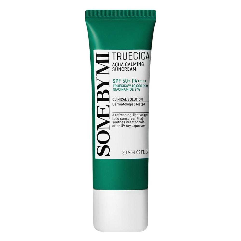 SOME BY MI Truecica Aqua Calming Sunscreen SPF50+ PA++++ 50ml - Hydrating Soothing Sun Cream for Sensitive Skin