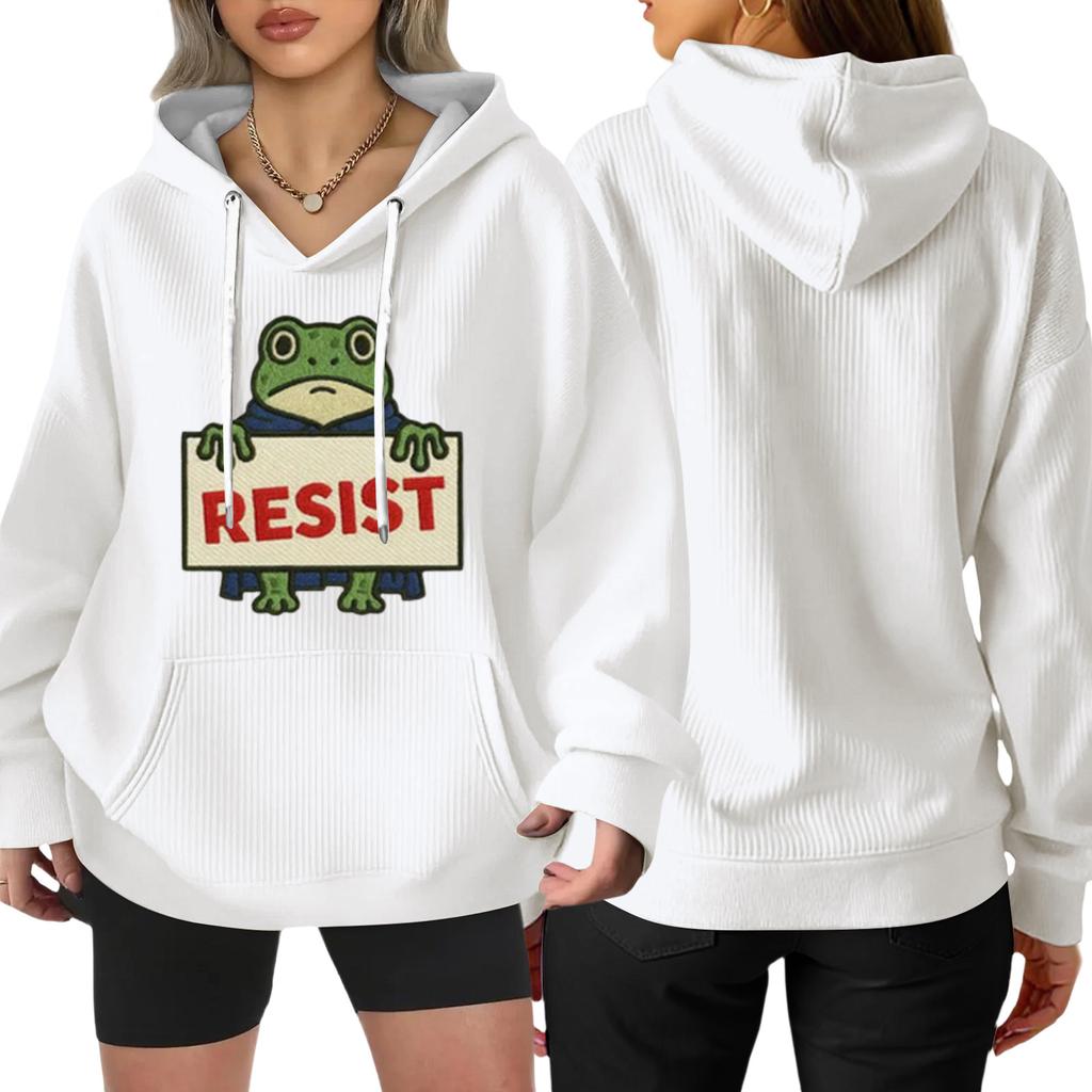 Women's Fashion Casual Long Sleeve Loose Printed Pullover Sports Long Sleeve Sweatshirt