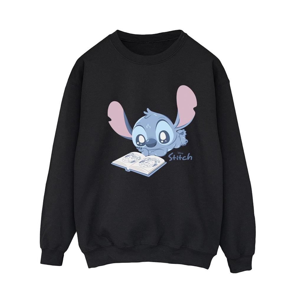 Lilo & Stitch Womens/Ladies Reading Lying Down Sweatshirt