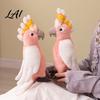 Plushie for Bedroom Decor Cute Parrot Plush Toy Soft Stuffed Animal Kids Pink Realistic Bird Lover Gift Doll with Fluffy Fabric And Home Decoration