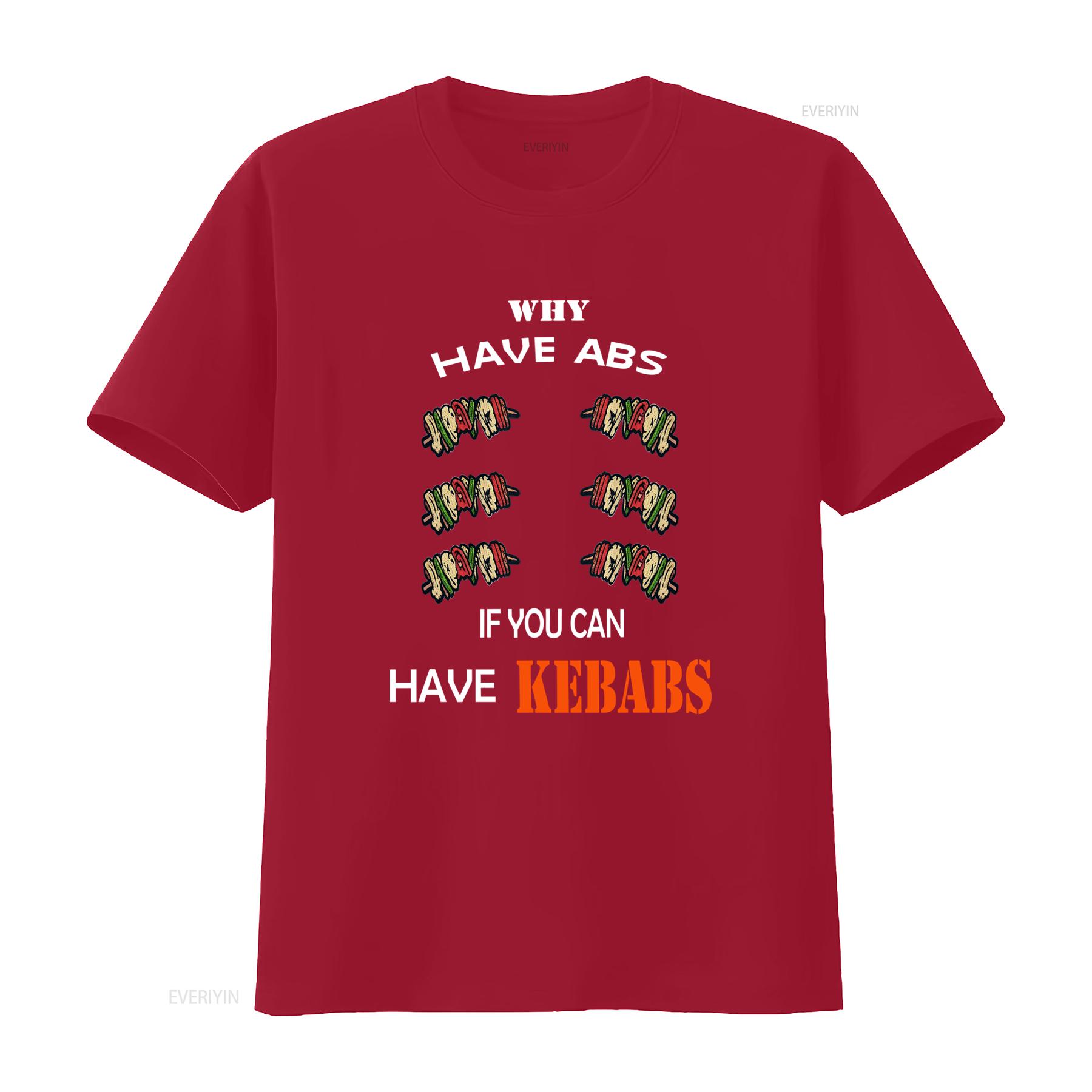 

Why Have Abs If You Can Kebabs Sixpack Shish Kebab T Shirt for vintage Washed Soft fashion streetwear Versatile Slightly S