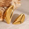 Yori Triangular Drop-Shaped Glossy Earrings Prevent Allergy Trendy Attractive Jewelry Accessories 2024 Waterproof