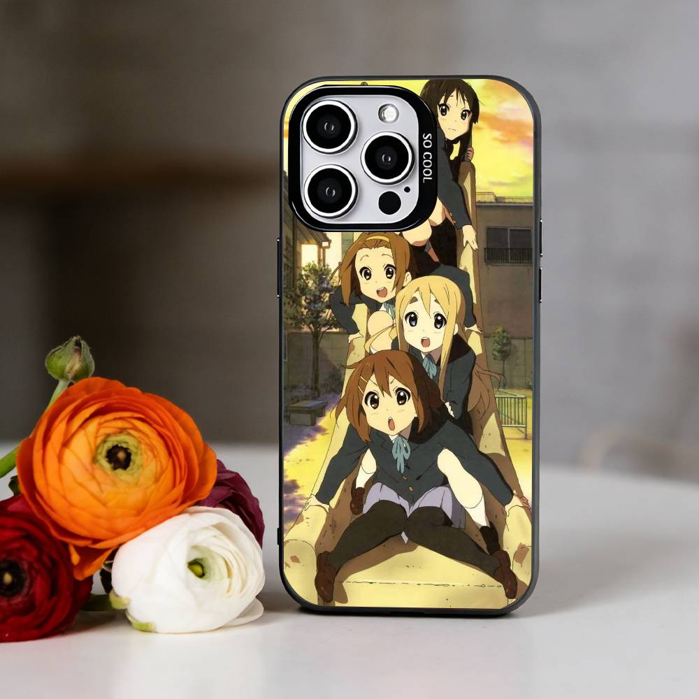 Anime K-ON Phone Case For iPhone 17,16,15,14,13,12,11 Plus,Pro Max,XS,Colorful Silver Phone case Funda Cover iPhoneXSMAX