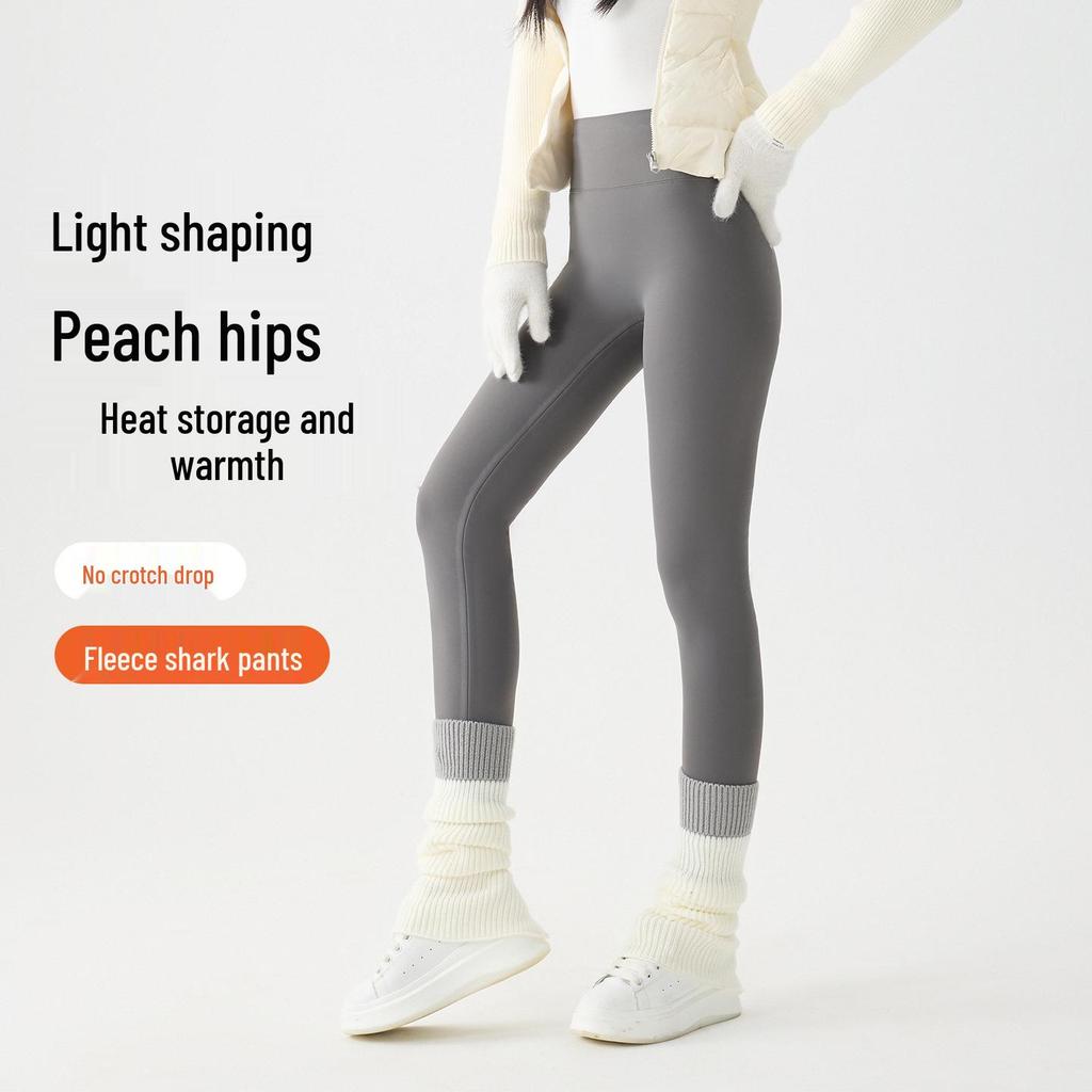 2025 Women's Plus Velvet Thickened Slim-Fit Warm Cotton Yoga Pants for Autumn and Winter