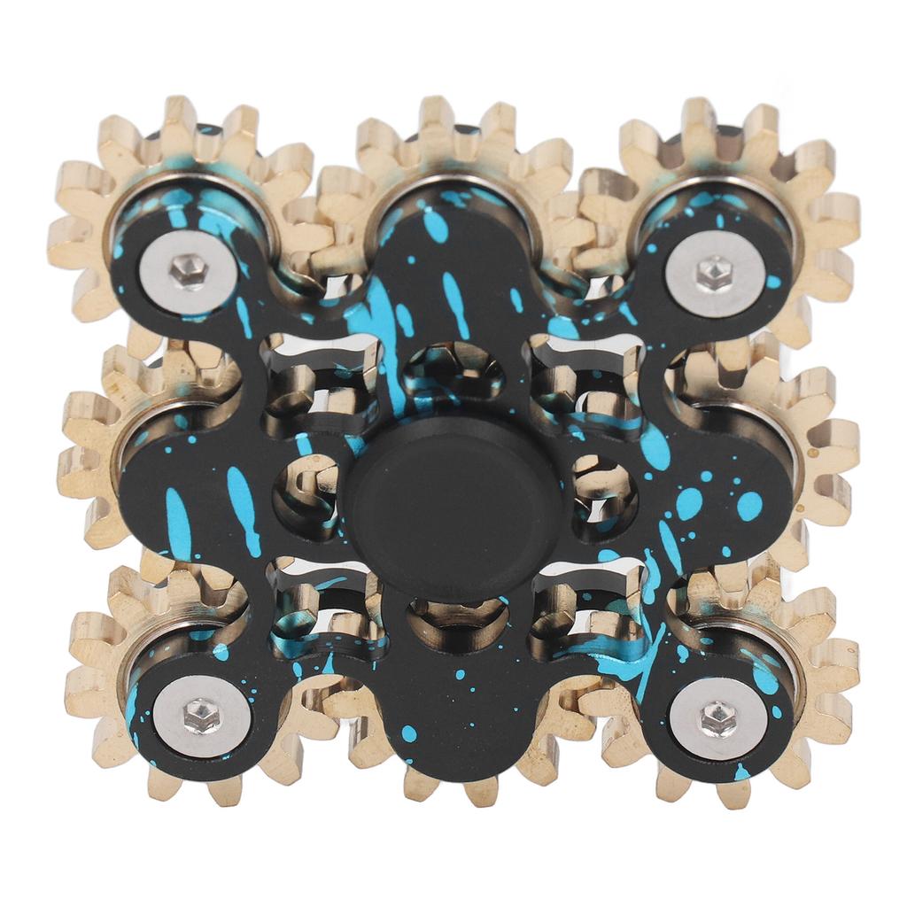 Metal Gear Toy 9 Gears Fidget Hand Decompression Toy Stress Relieving Gear for ADHD Autism
