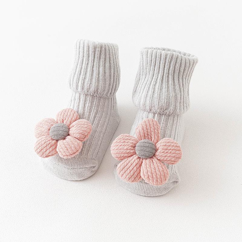 New Summer Thin Cute Cartoon Baby 3D Doll Socks Cotton Rubber Anti-slip Floor Socks for Newborn Infant Toddler Socks