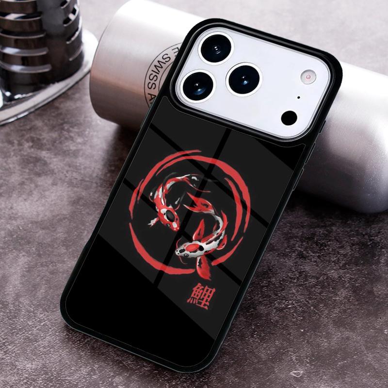 Yin Yang Koi Phone Case For iPhone 17,16e,15,14,13,12,11,Mini,Pro,MAX Soft Silicone Cover