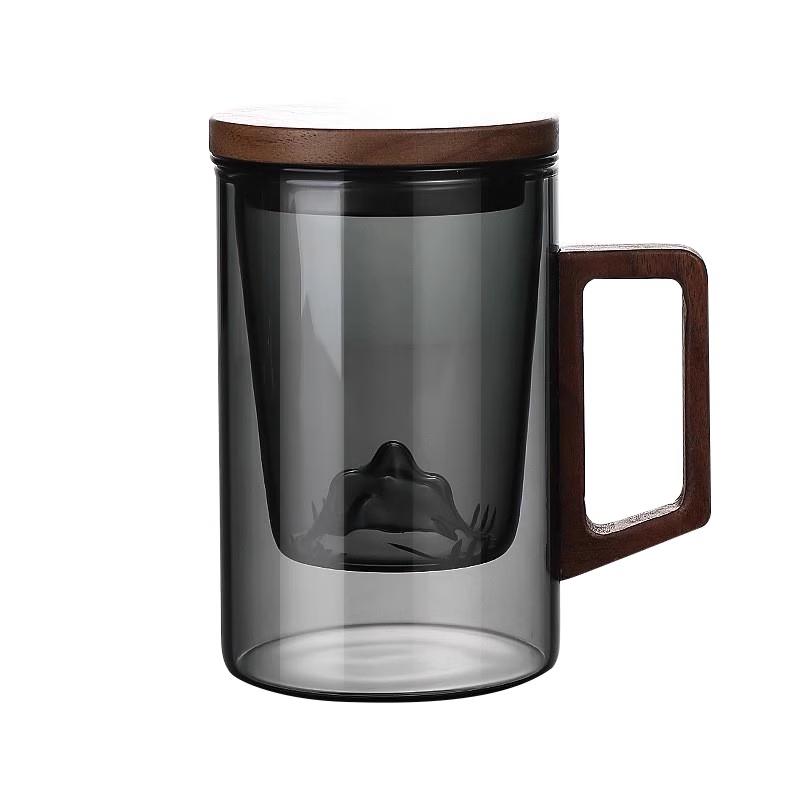 Shangheng Mountain View Glass Tea Infuser Cup, 500ml