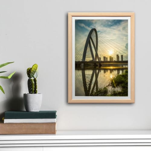 VANJOH Wood Grain Certificate Frame, A4, with Mat, Natural, 105870