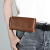 Sac banane authentique en cuir pour homme, Ceinture en cuir de vachette première couche, Petit sac portable d'extérieur, Sac pour téléphone iPhoneproMax