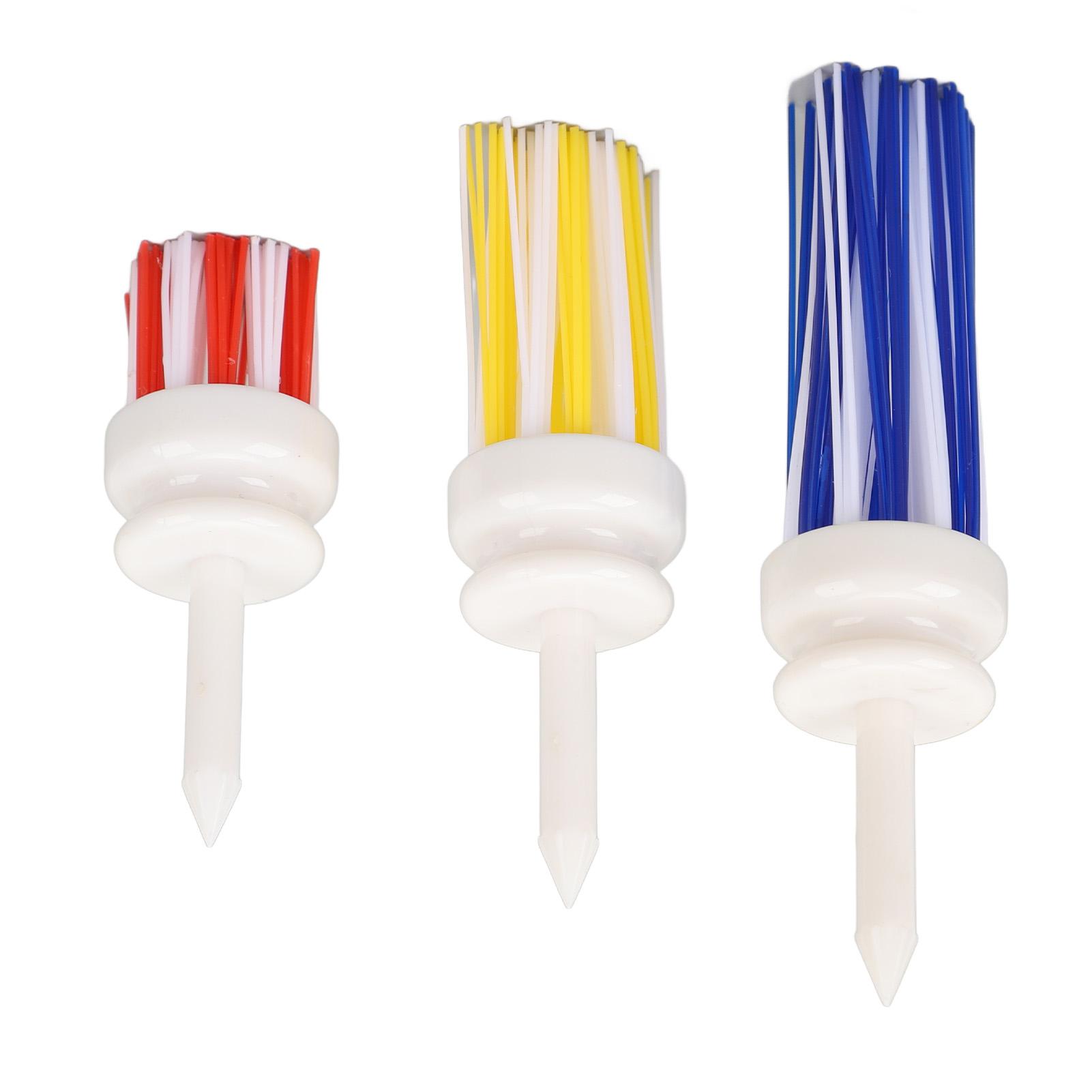 Tees, 3PCS Plastique Nylon   Tees Colorés pour     Positionnement avec Fonction de Nettoyage, Accessoires d'Entraînement pour Hommes Femmes Enfants
