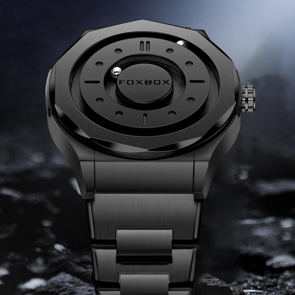 LIGE New Magnetic Watch FXOBOX Creative Personality Men's Quartz Watch Fashion cCasual Sports Men's Watch