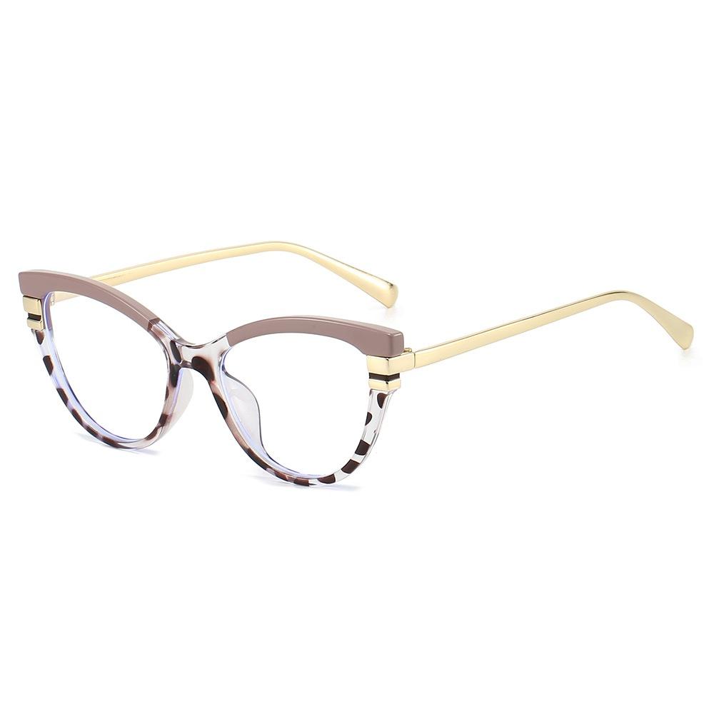 New Leopard Cat Eye Anti Blue Light Glasses Personality High Quality Anti Mobile Phone Computer Radiation Unisex Trendy Glasses