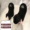 Thickened Non-slip Snow Boots Women's 2025 New Thermal Velvet Cotton Shoes Winter Flat-bottomed Short Boots Martin Boots Tide