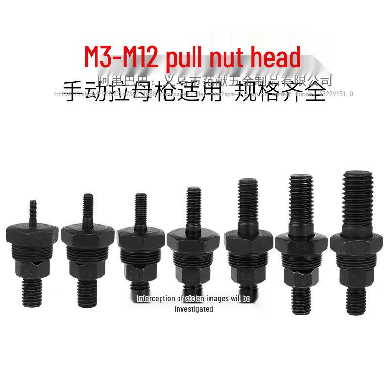 Manual Rivet Nut Gun with Double and Single Handle, Lever Gun Head with Screws M3-M12