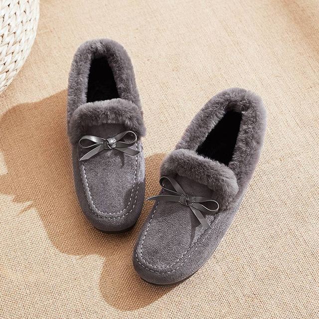 Dámské zimní baleríny nazouvací teplé plyšové protiskluzové nadměrné velikosti dámské mokasíny jednobarevné semišové stručné venkovní dámské boty dámská obuv