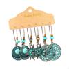3Pairs Bohemian National Style Dangle Earrings Set Alloy for Birthday Party