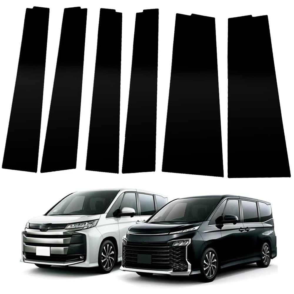 Toyota 90 Series Pillar Garnish Custom Protective Cover Set Designed for Vehicles with Genuine Visors Noah/Voxy - Parts/Accessory 6-Piece (Piano