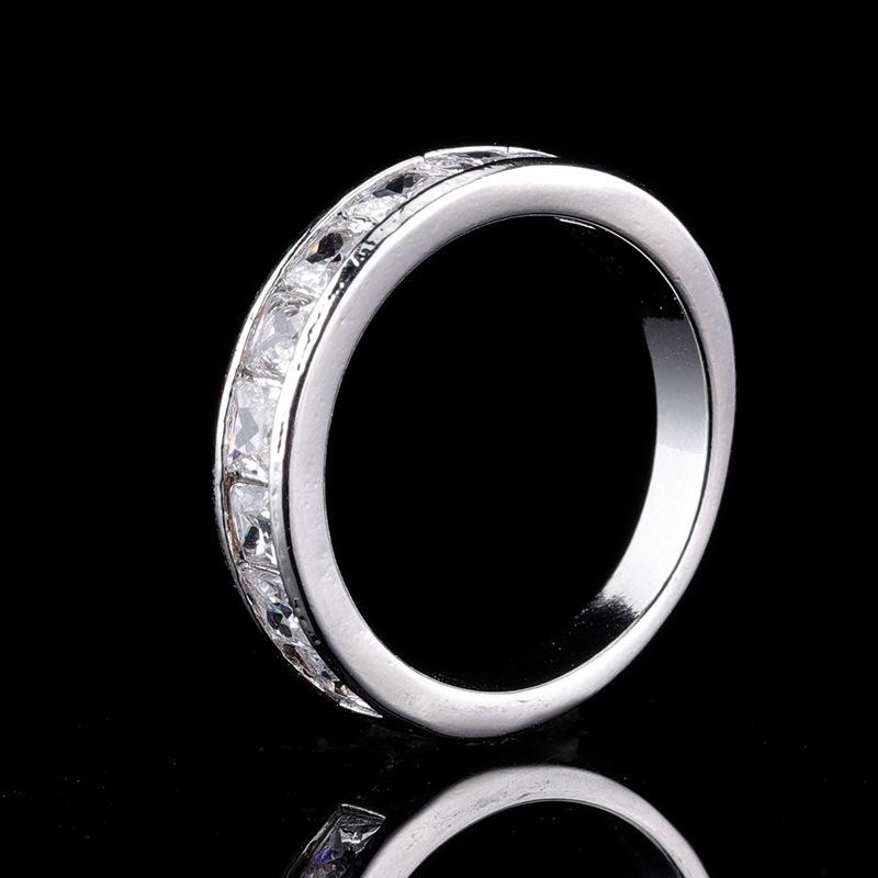 Luxury Micro-Inlaid Zircon Ring Women'S Wedding Ring
