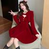 New Year's Christmas Fashion Set Autumn and Winter 2026 New Temperament Design Shawl Suspender Dress Two-piece Set