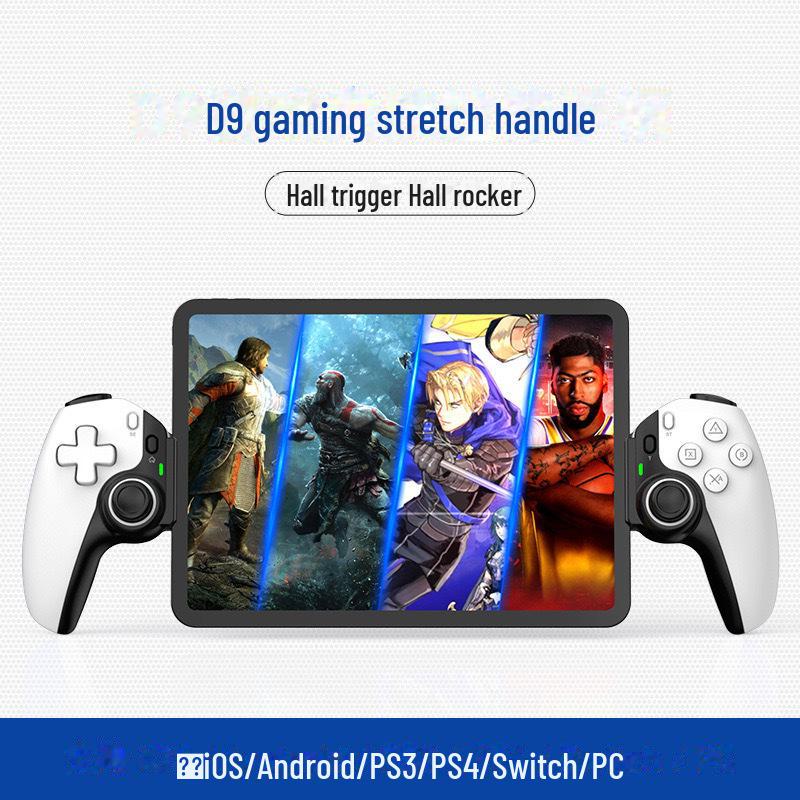 D9 Controlador Inalámbrico Bluetooth Dual Hall Stretch para Juegos para Móvil, PC, Tableta, Switch, PS3 y PS4