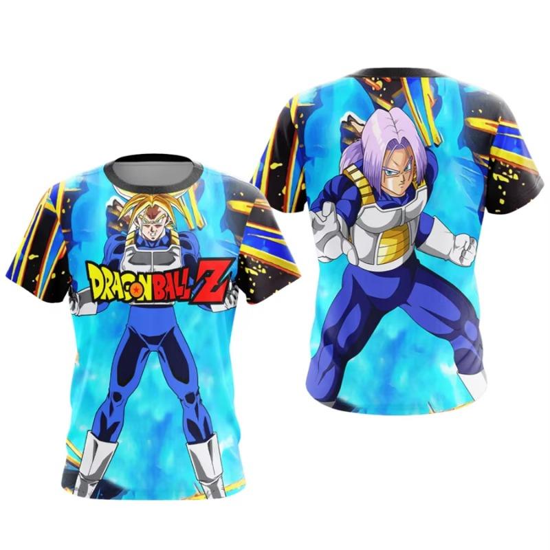 2026 Summer Dragon Ball Retro Fitness T-shirt Men's Oversized 3D Printed Short-sleeved Family Unisex Children's Sports Shirt