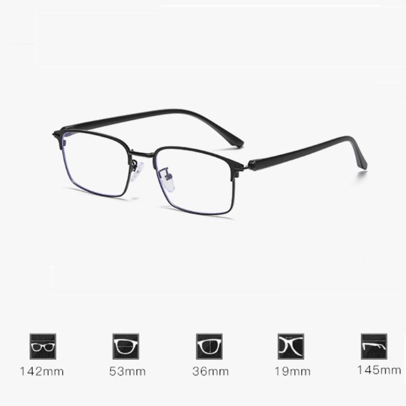 Women Blue Light Filter Eyeglasses Men's Retro Business Eyeglass Lightweight Glasses Clear Vision