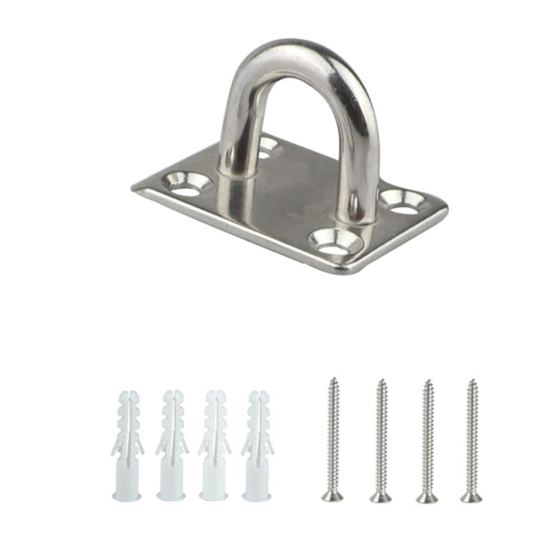 Stainless Steel Eye Plates for Secure Wall Ceiling Mounting Hammock Hook Hanger Outdoor Indoor Use Rustproof Deck Plates