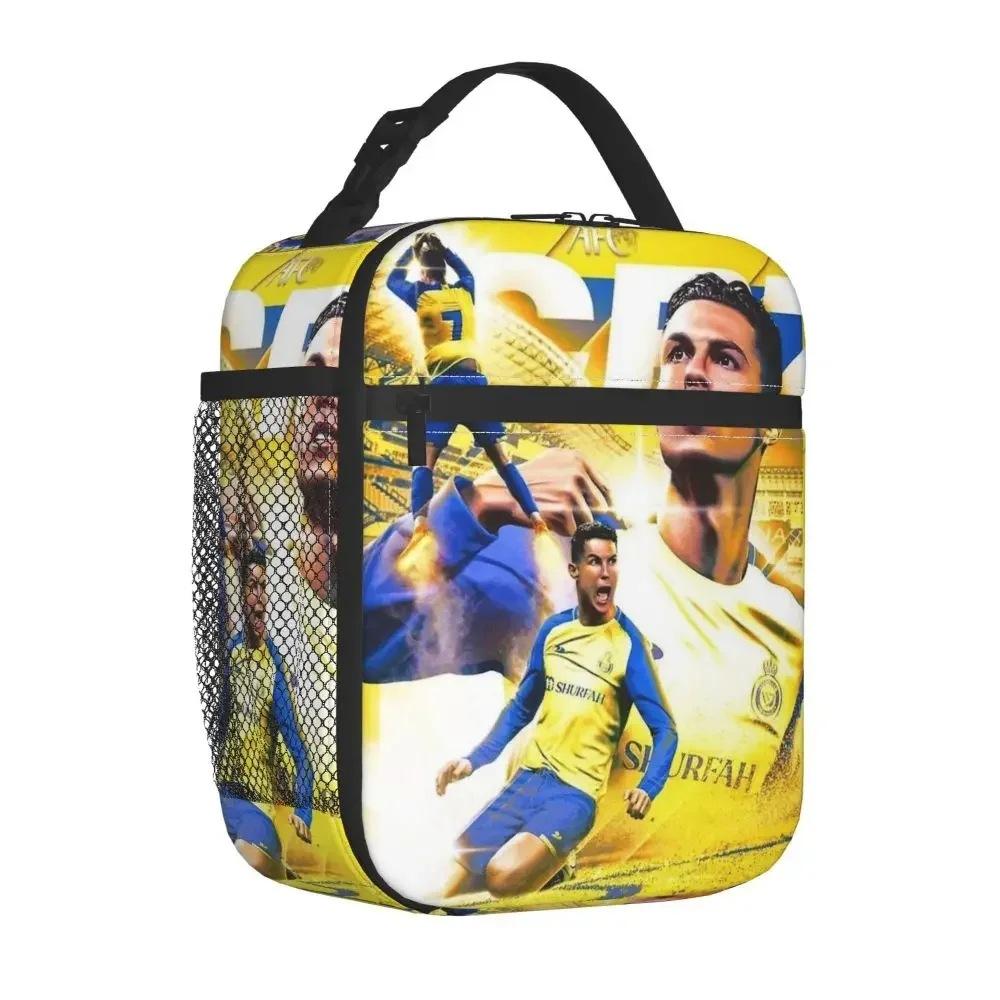 Basketball Cartoon Pattern Student Meal Bag Outdoor Camping Crisper Fruit Storage Bag Portable Meal Bag