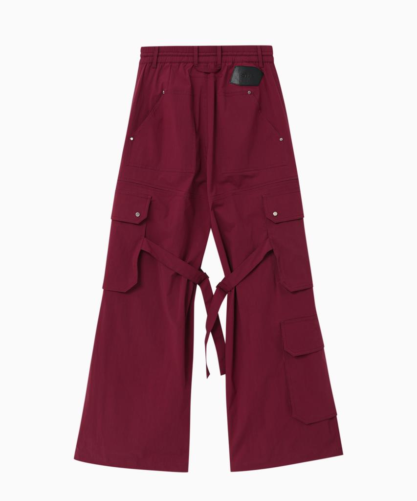 Jenyujeu Kajo Double Pocket Parachute Pants - Wine