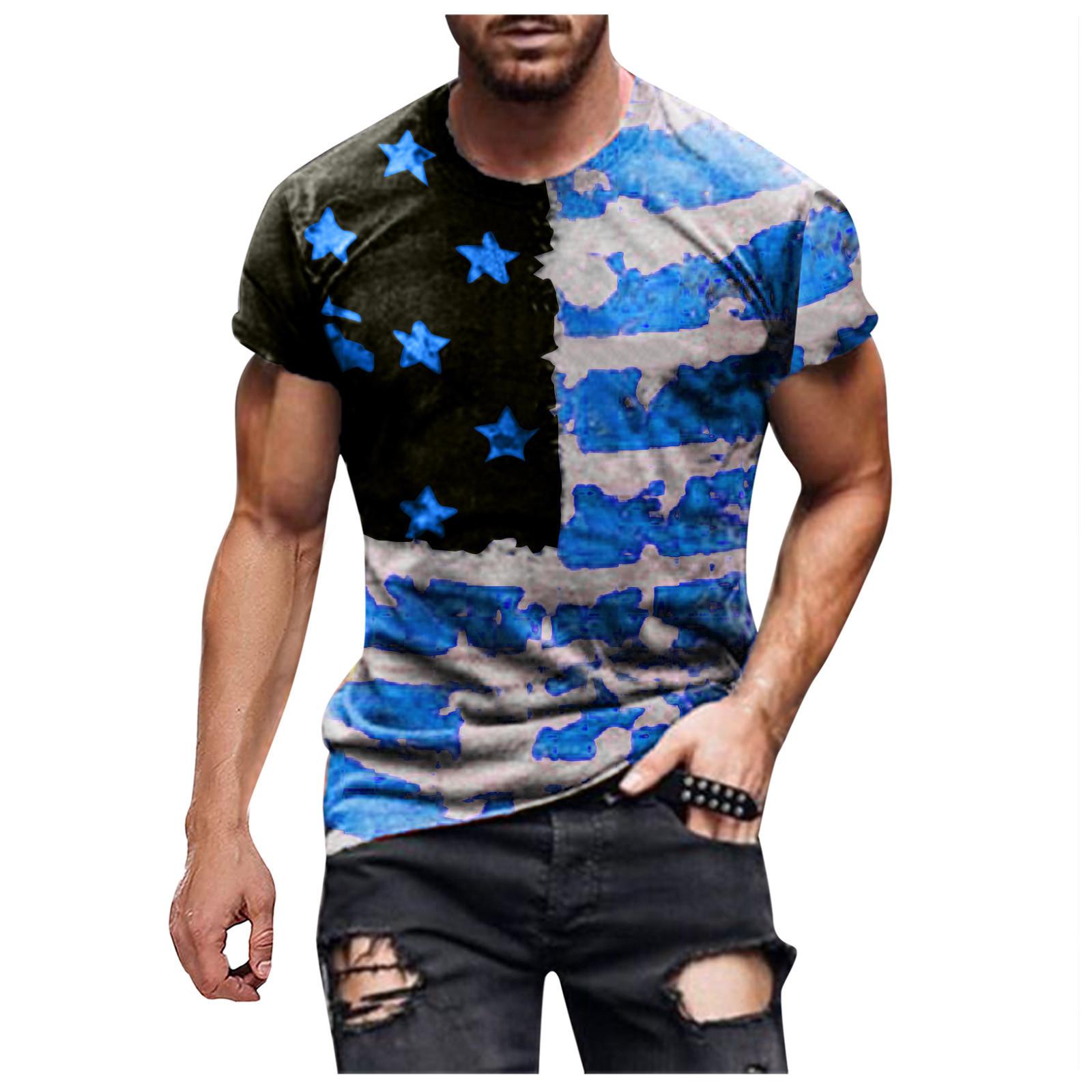 

(SU)Мужская уличная мускулистая футболка с коротким рукавом и принтом, модная модная футболка