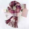 Women Vintage Plaid Thick Warm Long Winter Imitated Cashmere Neck Scarf