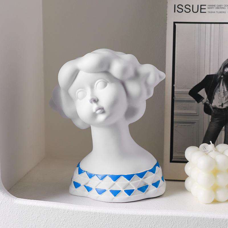 Abstrakte Mädchenstatue Modernistische Harzskulptur für Heim- und Bürodekoration Künstlerische Figur Kunstgeschenk Minimalistisches Innendesign