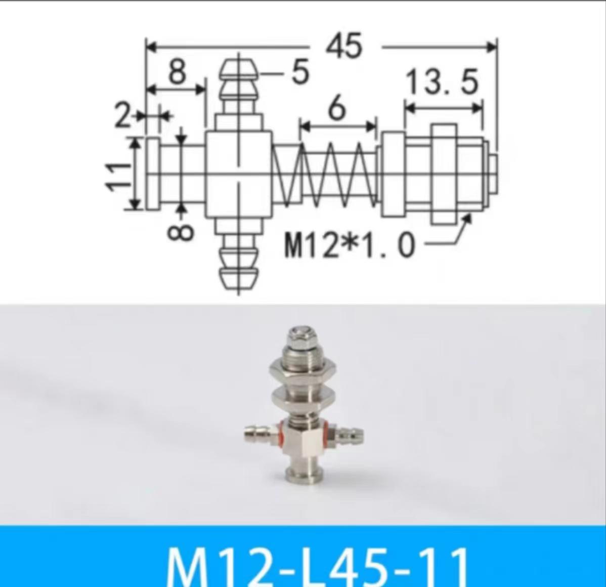 Tianxing Pneumatic Suction Cup Holder for Robotic Arms, Dual Air Inlet, M10/M12 Thread