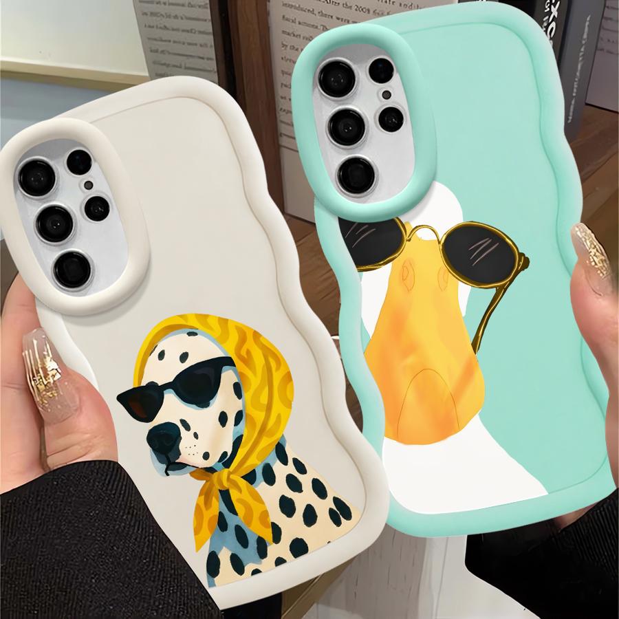 Case for Samsung Galaxy A25 S20 FE S23 Plus S24 S22 Ultra S21 S25 A26 Soft Phone Cover A34 A24 A55 A35 A54 A36 Cartoon Dog Duck