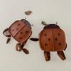 Adjustable Straps Kindergarten School Bags PU Leather 3D Ladybug Kids Bag  Children