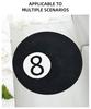VIKAMA Billiards Challenge Carpet Black 8-Ball Imitation Cashmere Home Round Decorative Rug For Game Room And Fun Learning Space
