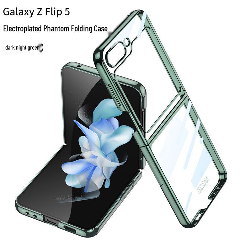 Samsung Z Flip7/6/5 Galvanisiert Transparente Faltbares Handyhülle - PC Hartschale Anti-Drop Schutzhülle